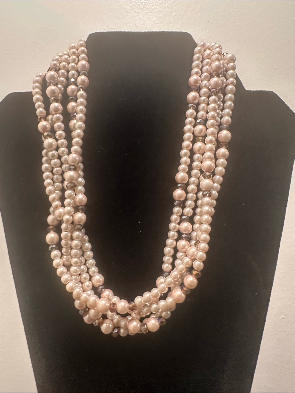 Layered Champagne Pearl Statement Necklace - Women Jewelry